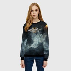 Свитшот женский Kingdom Come Deliverance 2 логотип игры, цвет: 3D-черный — фото 2