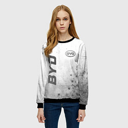 Свитшот женский BYD - white gradient вертикально, цвет: 3D-черный — фото 2