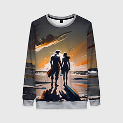 Женский свитшот Пара на пляже