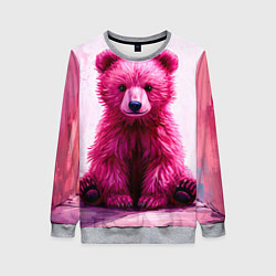 Женский свитшот Розовый медведь