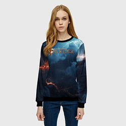 Свитшот женский Stronghold сrusader крестоносец бури, цвет: 3D-черный — фото 2