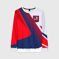 Свитшот женский Герб Москвы, цвет: 3D-белый