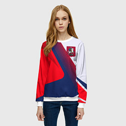 Свитшот женский Герб Москвы, цвет: 3D-белый — фото 2