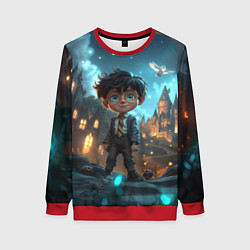 Свитшот женский Гарри Поттер арт, цвет: 3D-красный