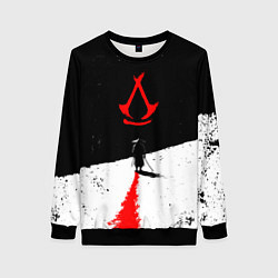 Свитшот женский Assassins creed shadows - самурай, цвет: 3D-черный
