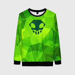 Свитшот женский Bleach green poly, цвет: 3D-черный