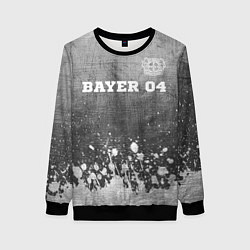 Свитшот женский Bayer 04 - grey gradient посередине, цвет: 3D-черный