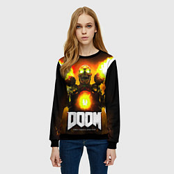 Свитшот женский Doom - revenant, цвет: 3D-черный — фото 2