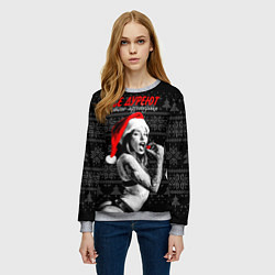 Свитшот женский Все дуреют с этого афродизиака, цвет: 3D-меланж — фото 2