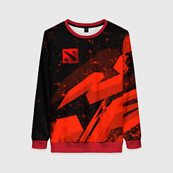 Свитшот женский Dota 2 - красные брызги, цвет: 3D-красный