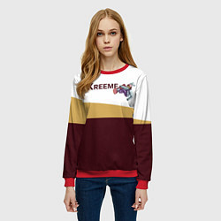 Свитшот женский Экстрим сноуборд, цвет: 3D-красный — фото 2