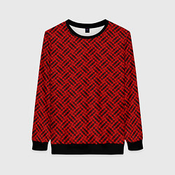 Свитшот женский Красно-чёрный текстуры, цвет: 3D-черный
