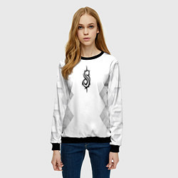 Свитшот женский Slipknot white poly, цвет: 3D-черный — фото 2