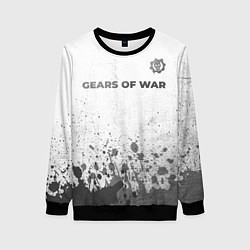 Свитшот женский Gears of War - white gradient посередине, цвет: 3D-черный