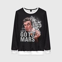 Свитшот женский Илон Маск - Lets go to Mars, цвет: 3D-белый
