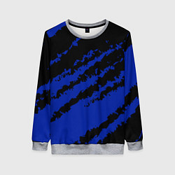 Свитшот женский The color is black and blue, цвет: 3D-меланж