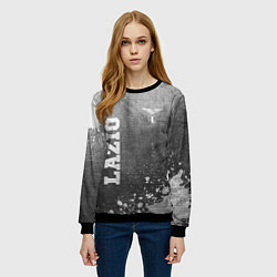 Свитшот женский Lazio - grey gradient вертикально, цвет: 3D-черный — фото 2