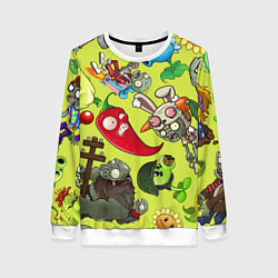 Женский свитшот Растения против зомби с героями