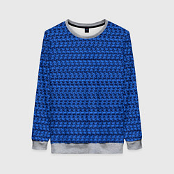 Женский свитшот Синий полосы узоры