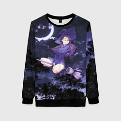 Женский свитшот Веселая ведьма летит на шабаш