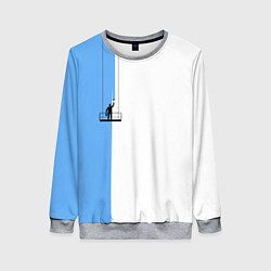 Свитшот женский Моляр красит стену, цвет: 3D-меланж