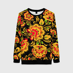 Женский свитшот Хохлома - роспись