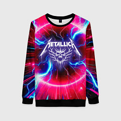 Свитшот женский Metallica - neon glow, цвет: 3D-черный