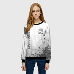 Свитшот женский Liverpool - white gradient вертикально, цвет: 3D-черный — фото 2