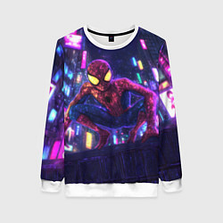 Женский свитшот Человек паук с желтыми глазами