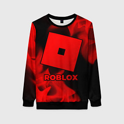 Свитшот женский Roblox - red gradient, цвет: 3D-черный