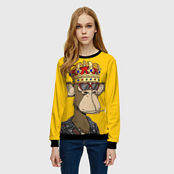Свитшот женский NFT ape king, цвет: 3D-черный — фото 2