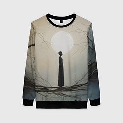 Свитшот женский Минималистичный сюрреализм, цвет: 3D-черный