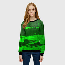 Свитшот женский Tottenham - green gradient посередине, цвет: 3D-черный — фото 2