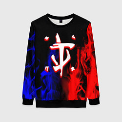 Женский свитшот Doom flame neon