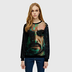 Свитшот женский Matrix - Keanu Reeves, цвет: 3D-черный — фото 2