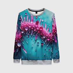 Свитшот женский Розовые кристаллы, цвет: 3D-меланж
