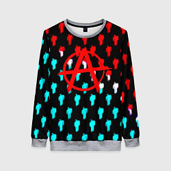 Женский свитшот Анархия человечки паттерн