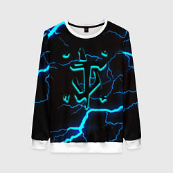 Женский свитшот Doom молнии неоновые