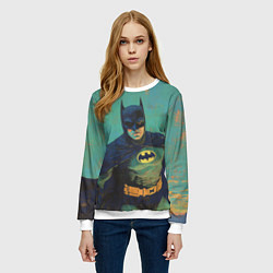 Свитшот женский Злой Бэтмен, цвет: 3D-белый — фото 2