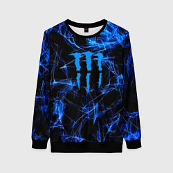 Свитшот женский Monster energy искры дымы, цвет: 3D-черный