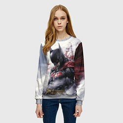 Свитшот женский Бэтмен в тумане, цвет: 3D-меланж — фото 2