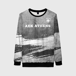 Свитшот женский AEK Athens - grey gradient посередине, цвет: 3D-черный