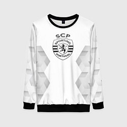 Свитшот женский Sporting white poly, цвет: 3D-черный