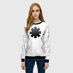 Свитшот женский Red Hot Chili Peppers white poly, цвет: 3D-черный — фото 2
