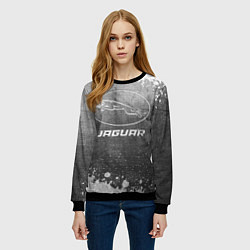 Свитшот женский Jaguar - grey gradient, цвет: 3D-черный — фото 2