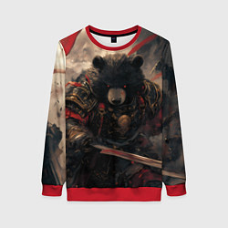 Женский свитшот Самурай медведь