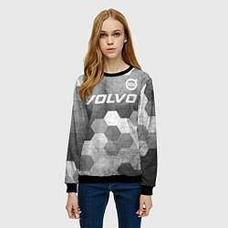 Свитшот женский Volvo - grey gradient посередине, цвет: 3D-черный — фото 2