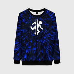 Свитшот женский Portal blue energy, цвет: 3D-черный