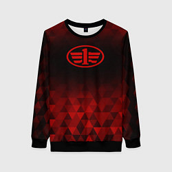 Свитшот женский FAW red poly, цвет: 3D-черный