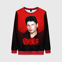 Свитшот женский Юрий Клинских красная луна, цвет: 3D-красный